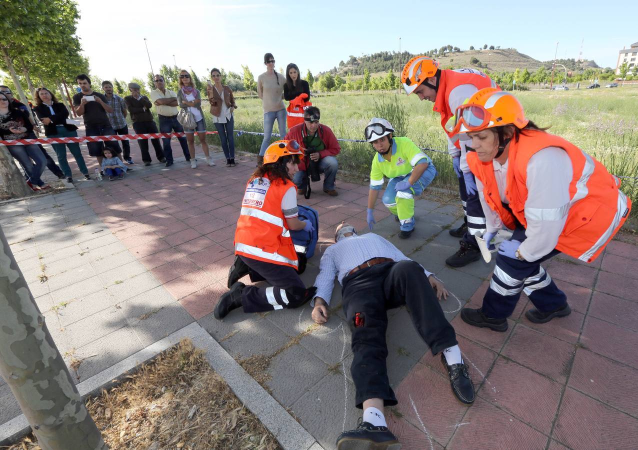 Simulacro de accidente en Villa del Prado