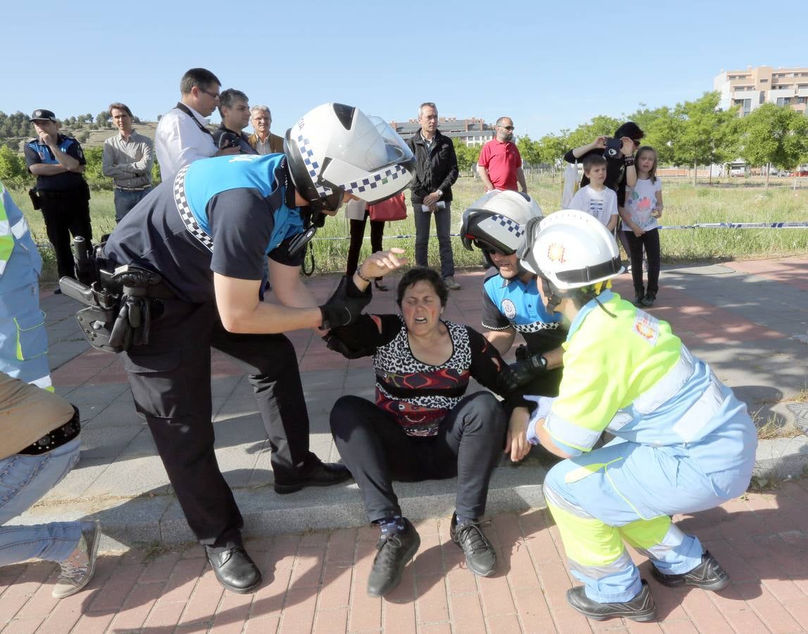 Simulacro de accidente en Villa del Prado