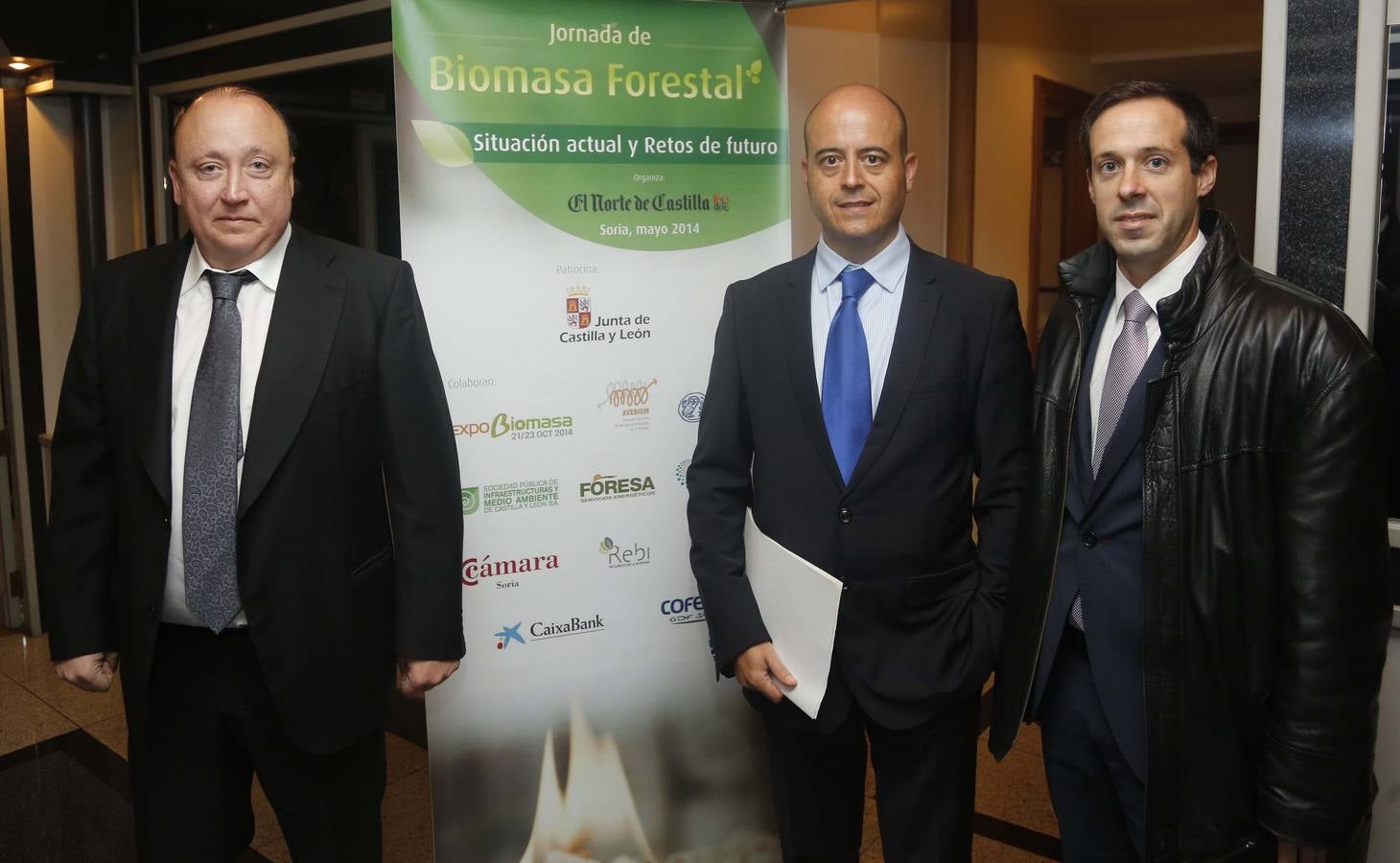 Fernando Sanper, de Energías Renovables; David Conde y Jorge Pérez, de La Caixa.