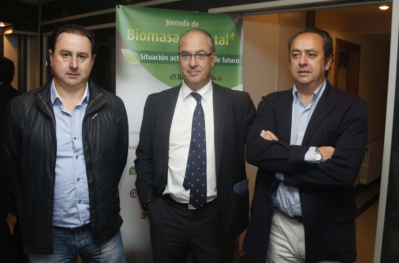 José Alberto González, concejal de Quintana Redonda; Óscar Abad y Álex Miranda, de la constructora PH.