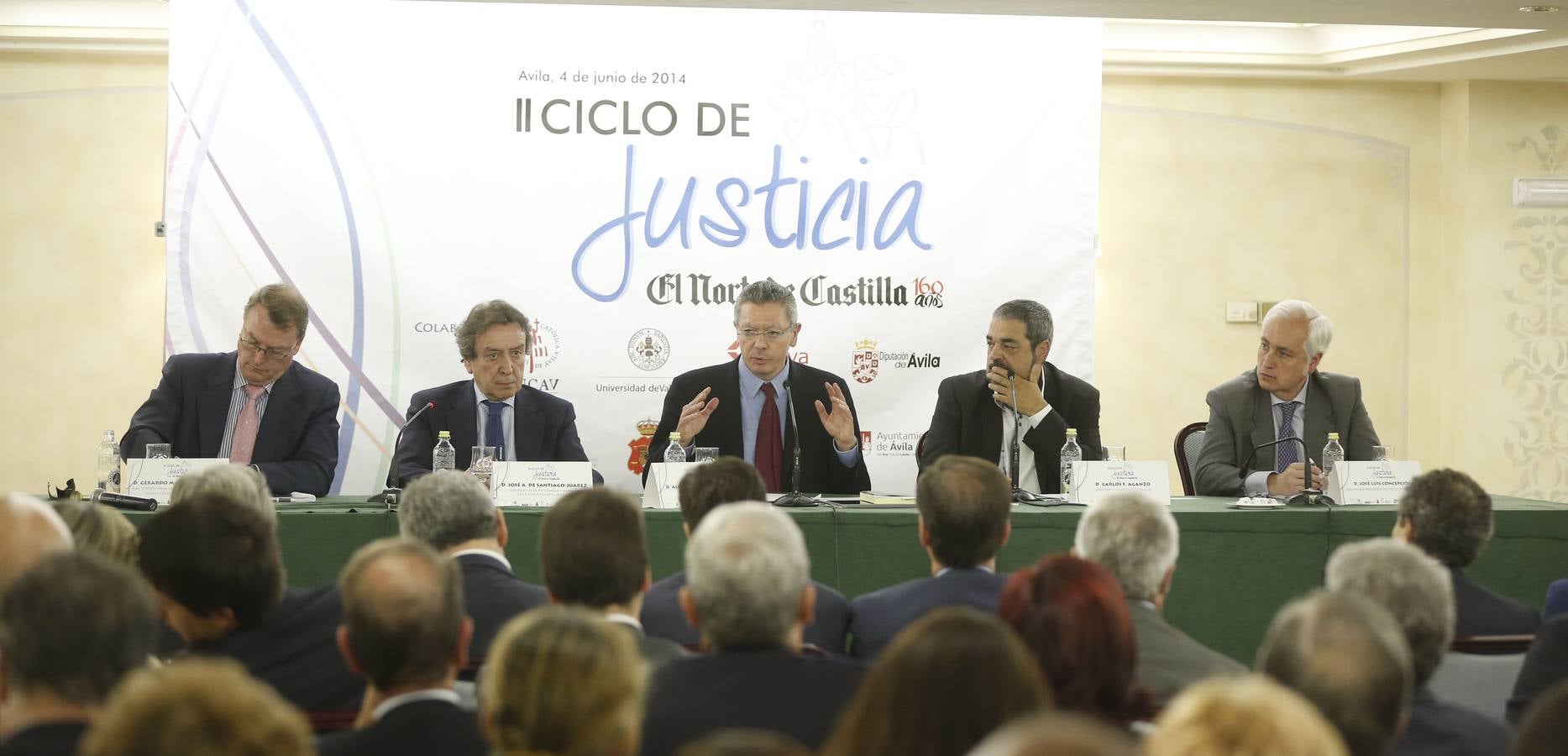 Clausura del II Ciclo de la Justicia en Ávila con Alberto Ruiz-Gallardón