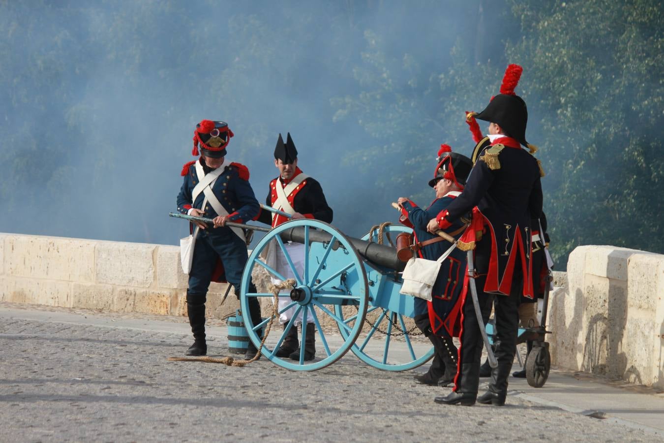 Recreación de la batalla de las tropas napoleónicas de 1808 en Torquemada (1/2)