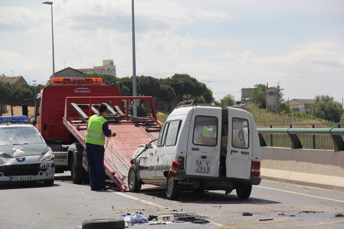 Tres heridos en un accidente de tráfico en Arévalo