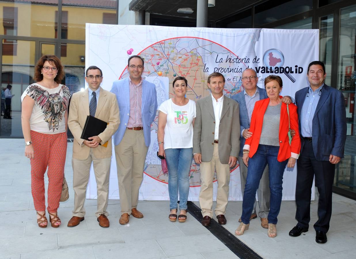 Virginia Andrés, Carlos Belloso, profesor de la UEMC; Victor Alonso Monge, diputado provincial; Eva, esposa de Pedro Villarreal, alcalde de Mojados; Alfonso Centeno, regidor de Olmedo; Estrella Sanz, y Alberto Collantes, alcalde de Viana.