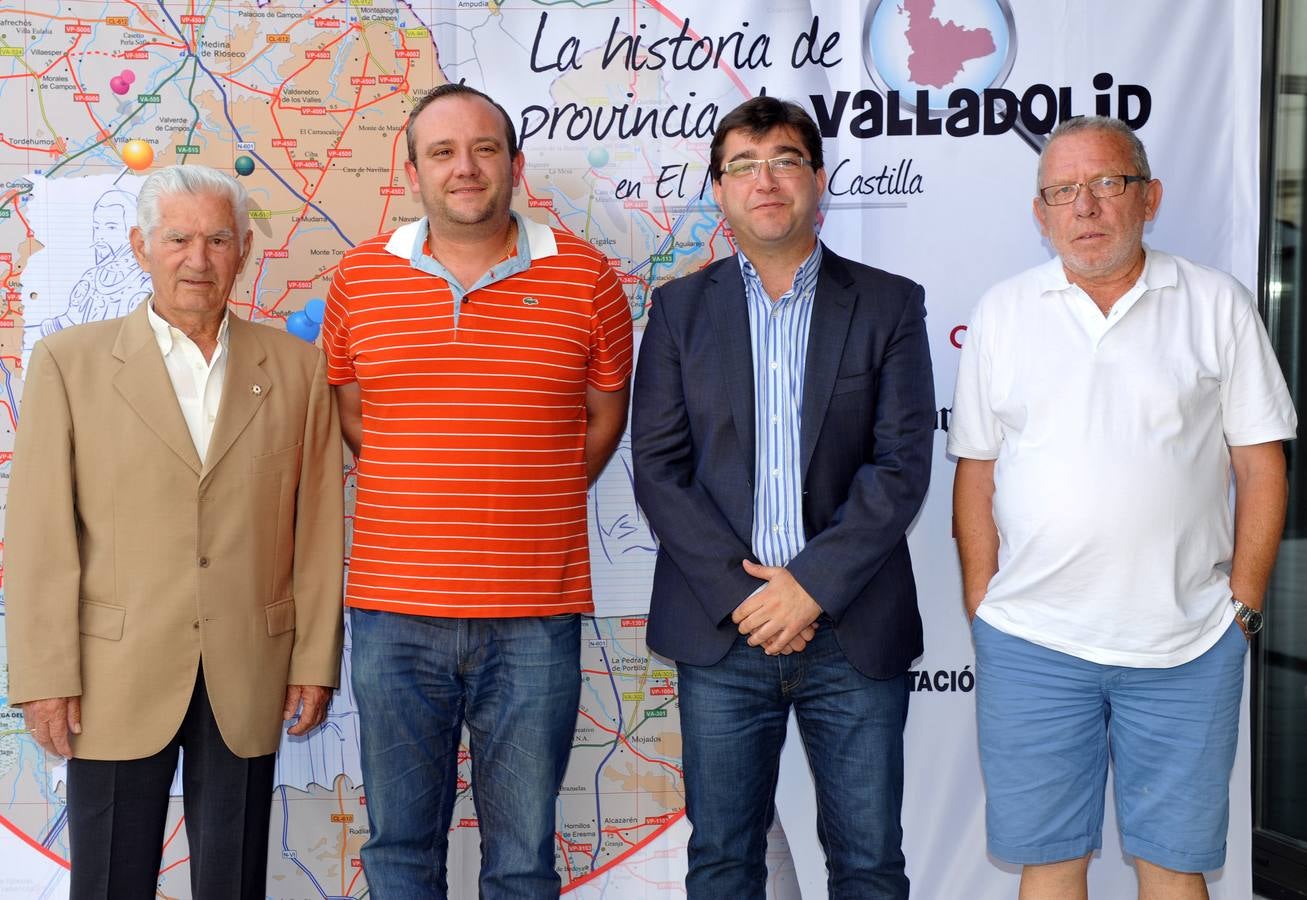 José Cruz Espejo, Adolfo López, concejal del PSOE del municipio, Juan José Zancada y Dionisio González.