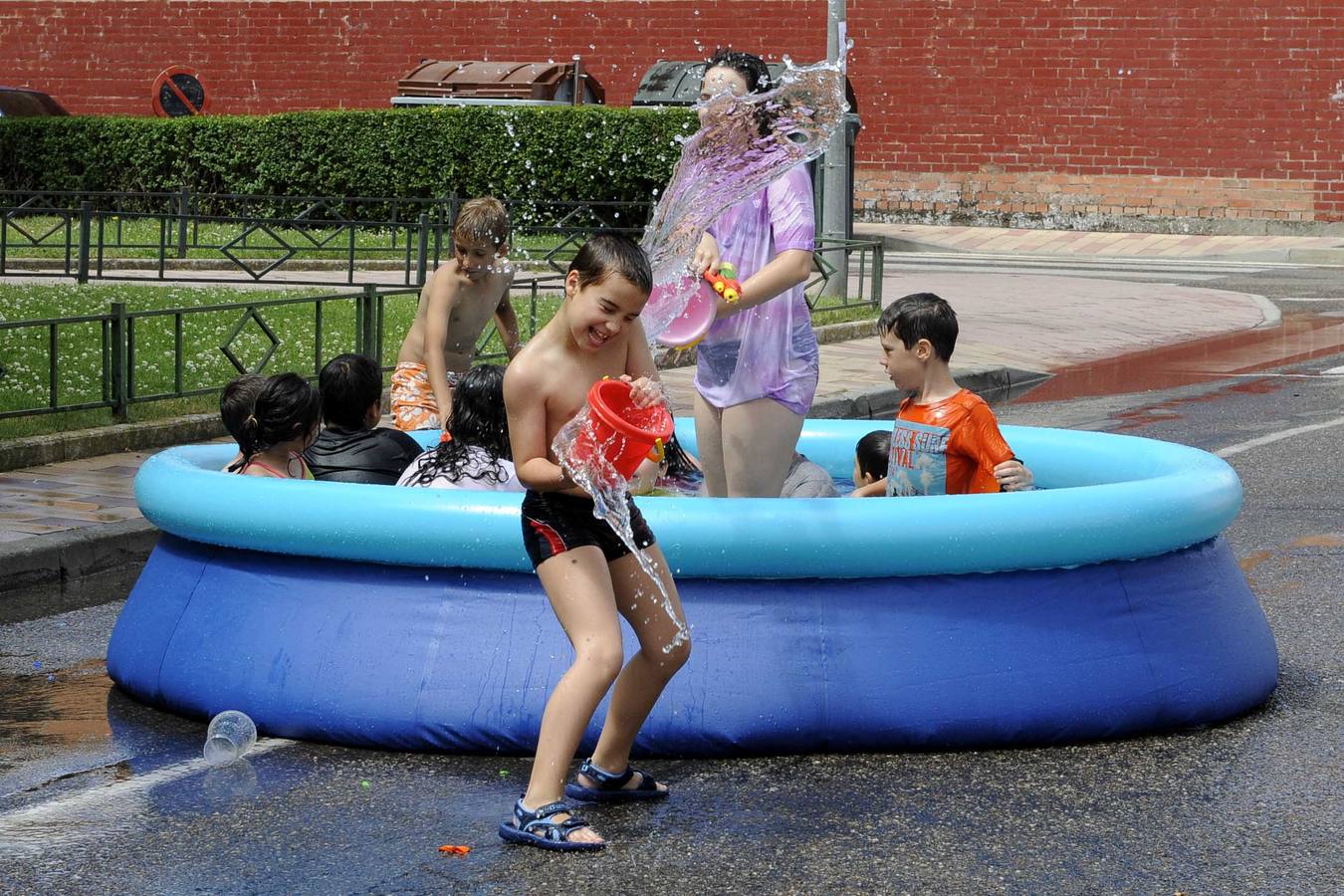 Mojada en el Barrio de Las Flores