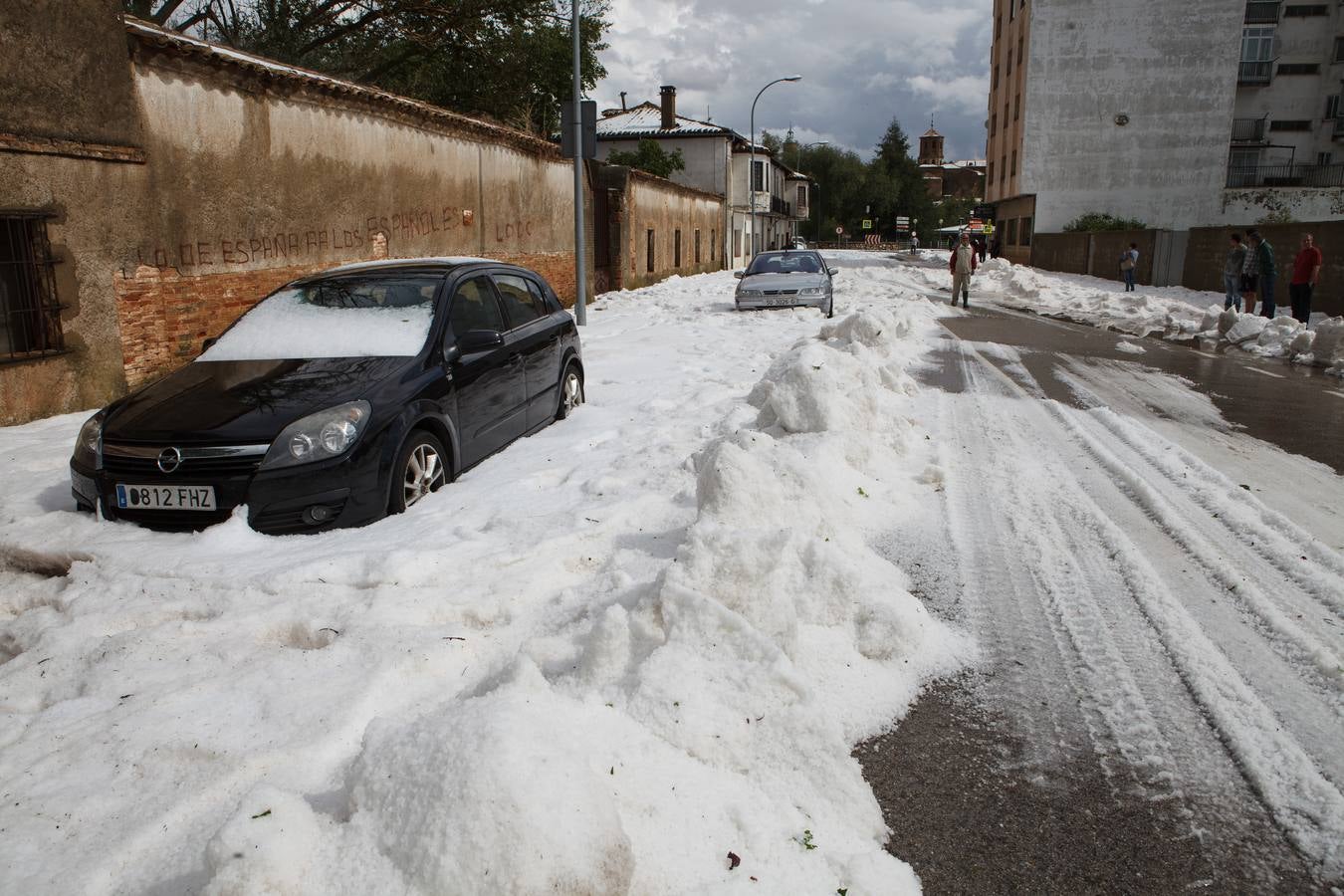 Granizada en Almazán (Soria)