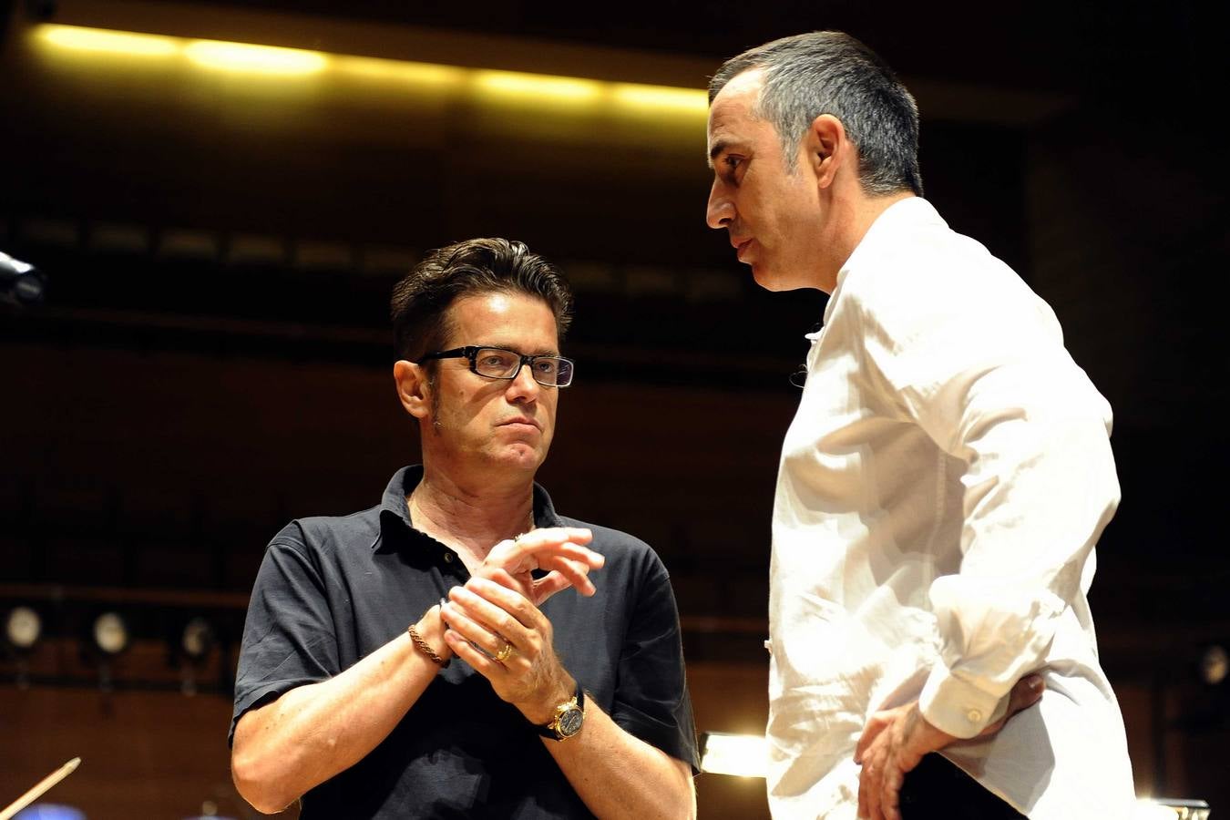 Ensayo del concierto de Santiago Auserón y la Oscyl en el Auditorio Miguel Delibes de Valladolid