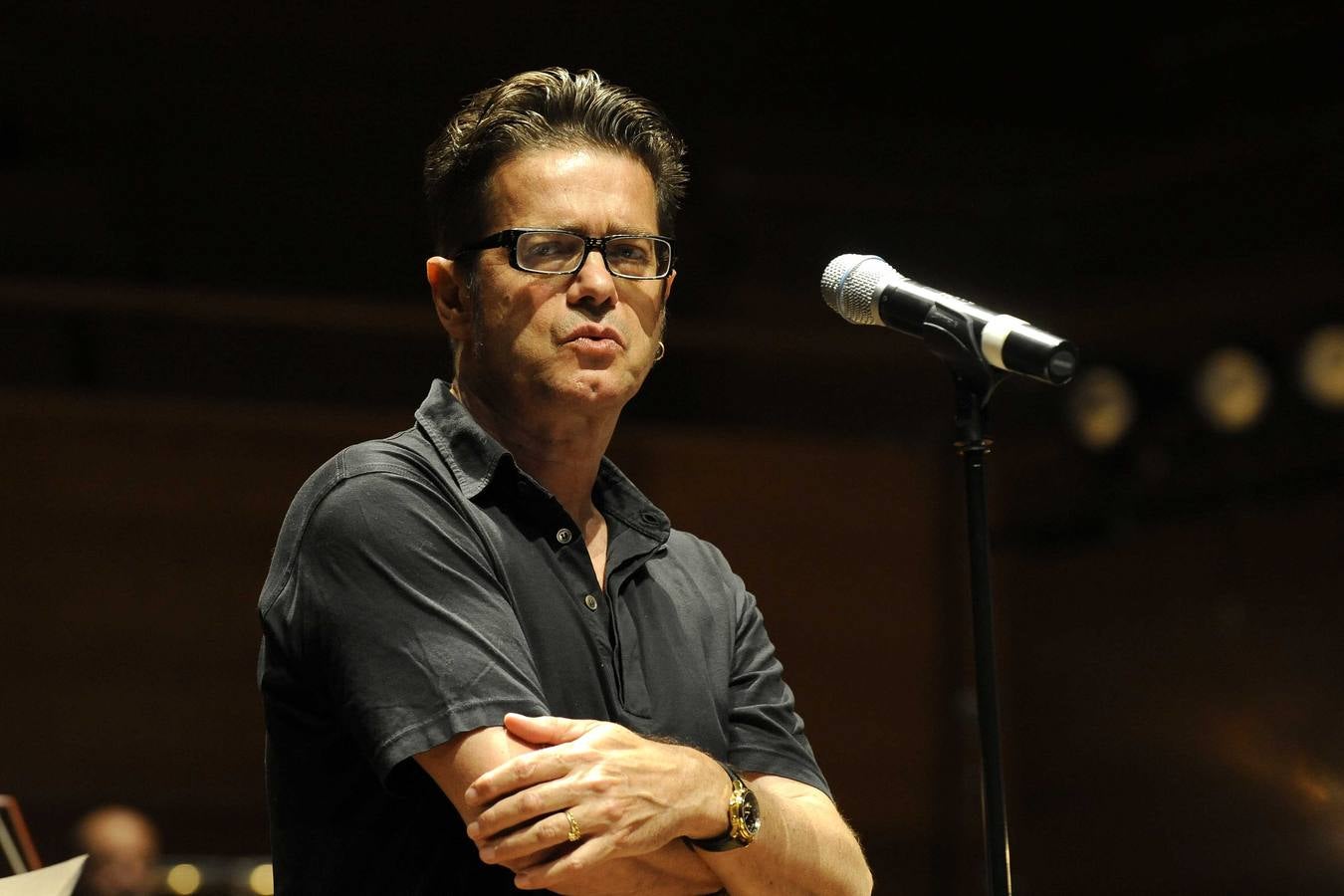 Ensayo del concierto de Santiago Auserón y la Oscyl en el Auditorio Miguel Delibes de Valladolid