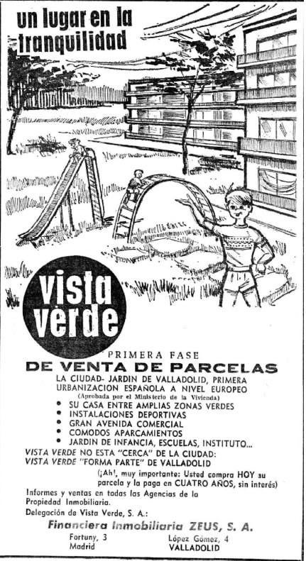 Publicidad de la ciudad jardín. 