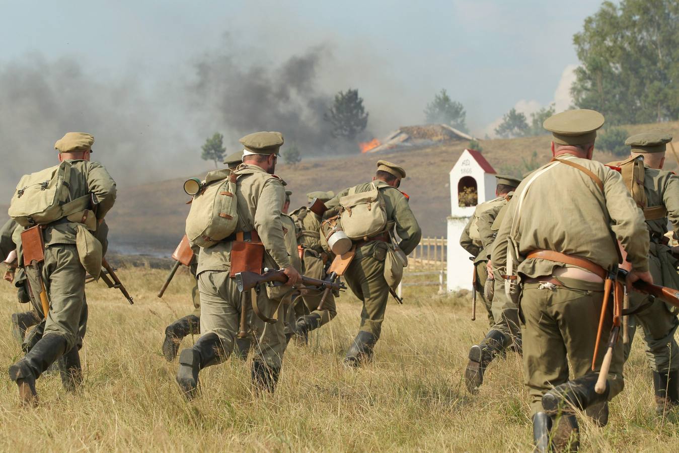 Recrean una histórica batalla de la Primera Guerra Mundial