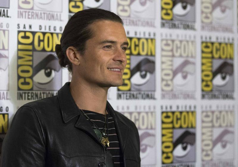 El actor Orlando Bloom en la presentación de la próxima película de 'El Hobbit'