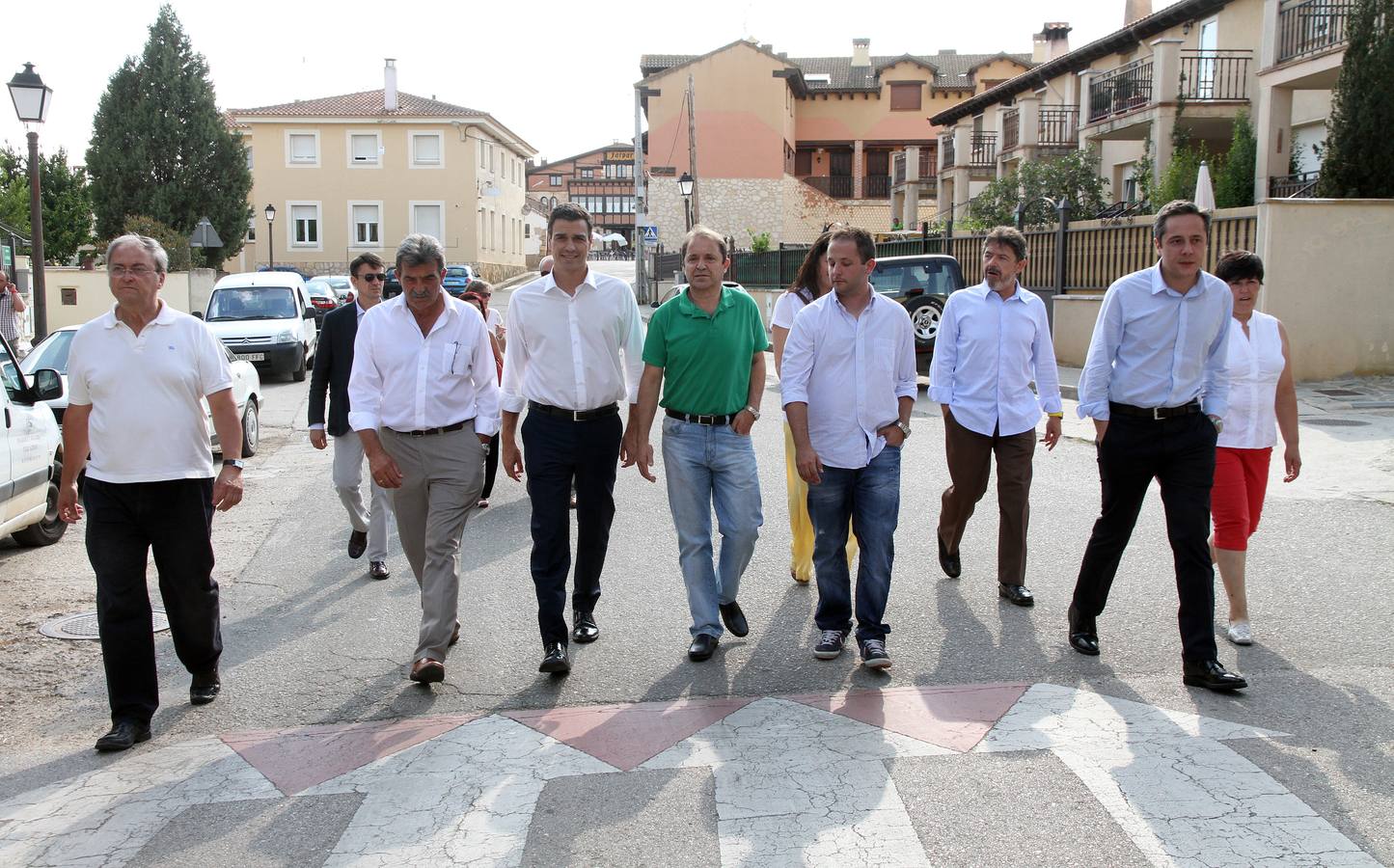 El secretario general del PSOE Pedro Sánchez, en Grajera (Segovia)