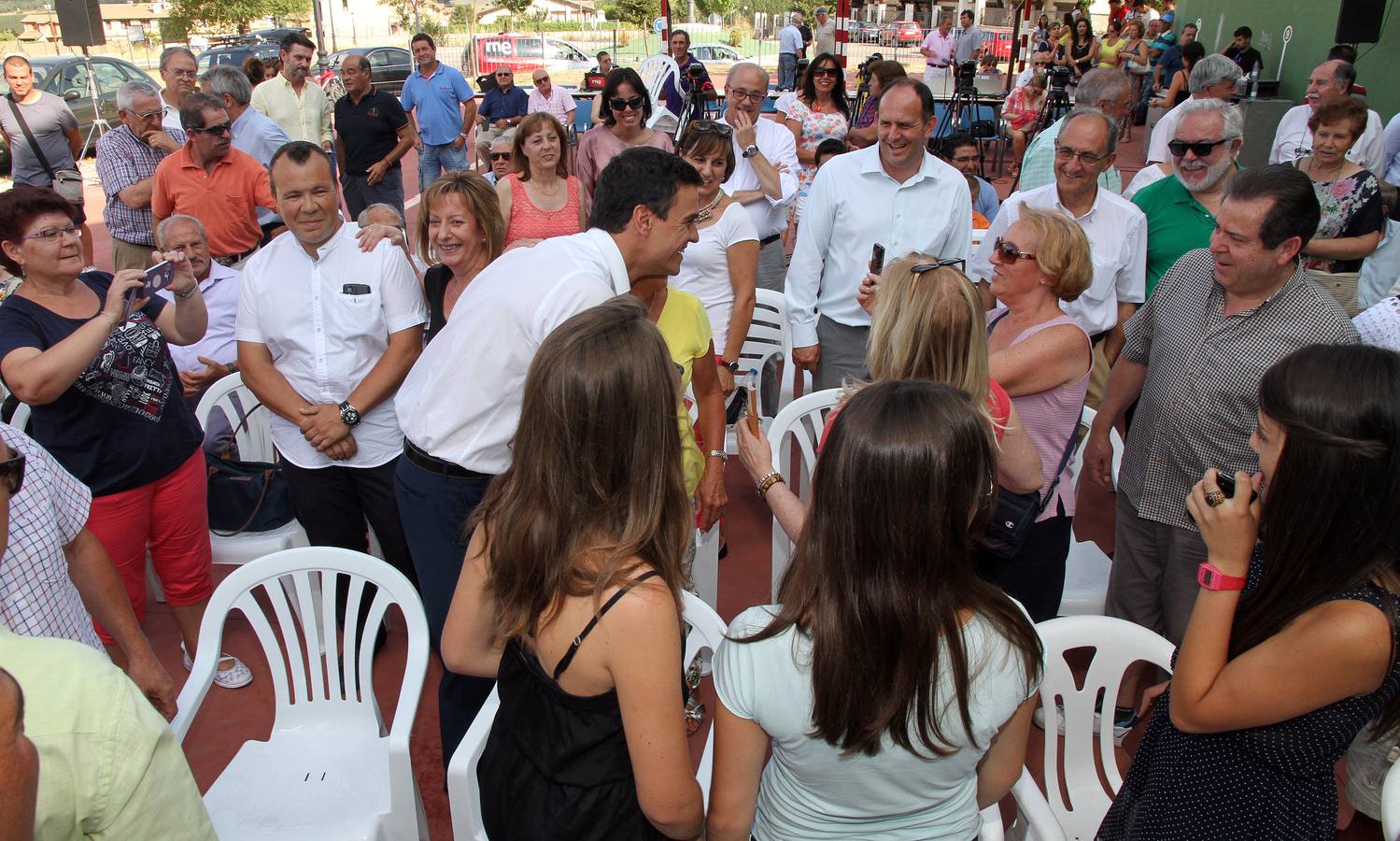 El secretario general del PSOE Pedro Sánchez, en Grajera (Segovia)