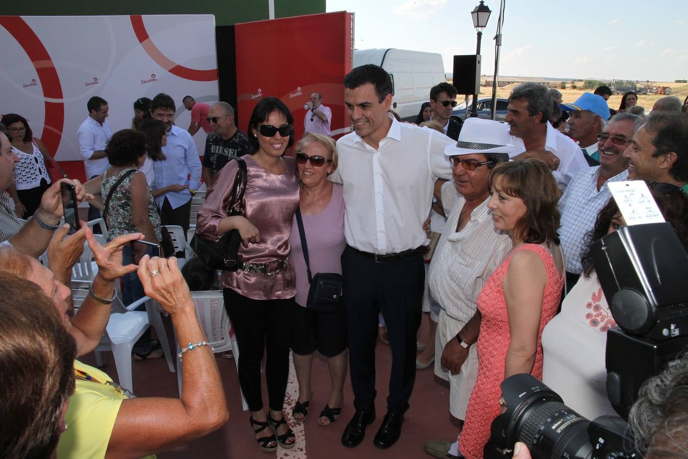 El secretario general del PSOE Pedro Sánchez, en Grajera (Segovia)