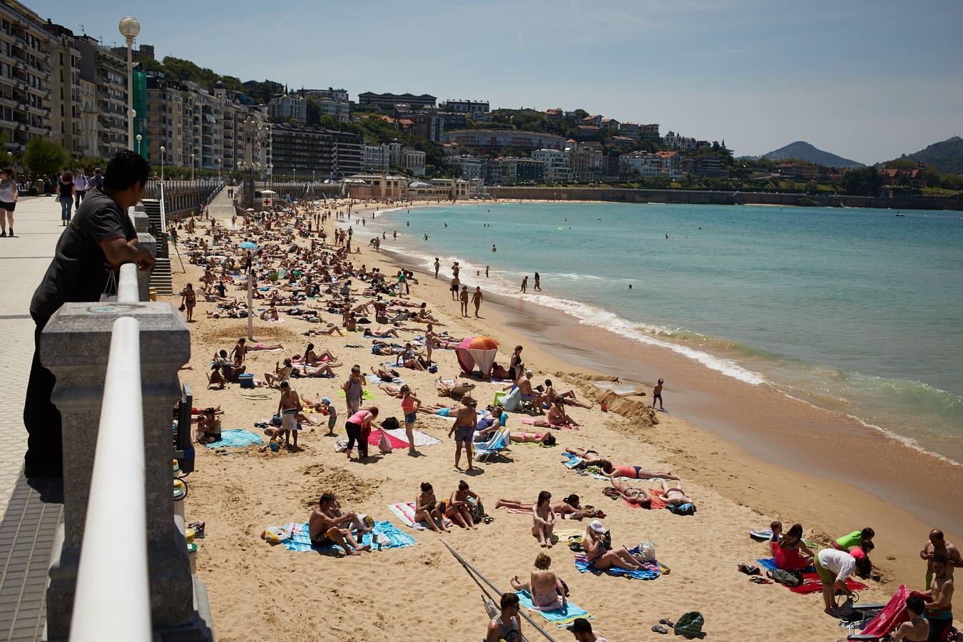 Playa de la Concha en San Sebastián.