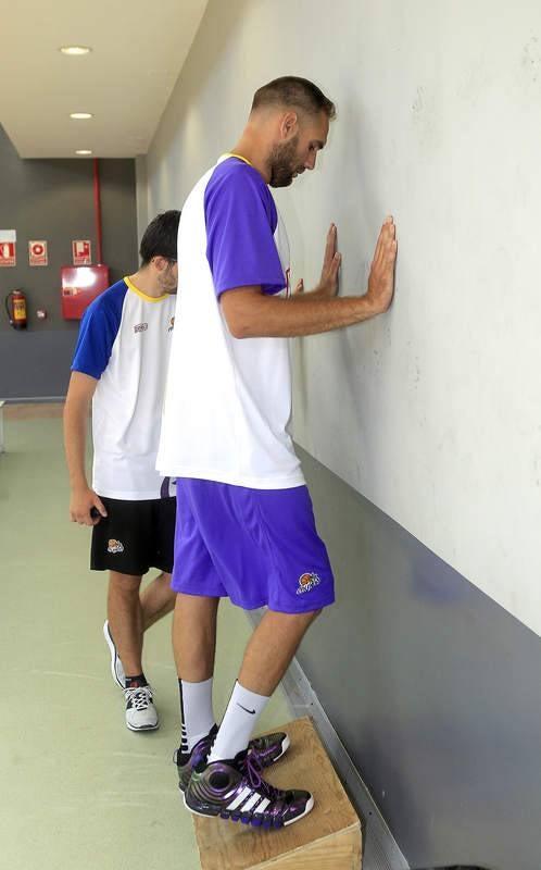 Primer entrenamiento del Baloncesto Palencia de la temporada 2014-2015