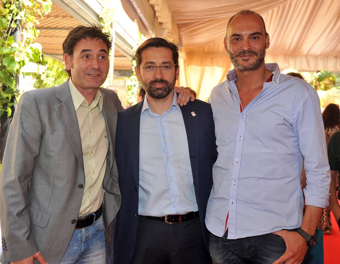 Miguel Ángel Sanz, jefe de pensa de la Consejería de Cultura; Eduardo Álvarez, director general de Radiotelevisión Castilla y León, y Roberto Pallarés, de Onda Cero.