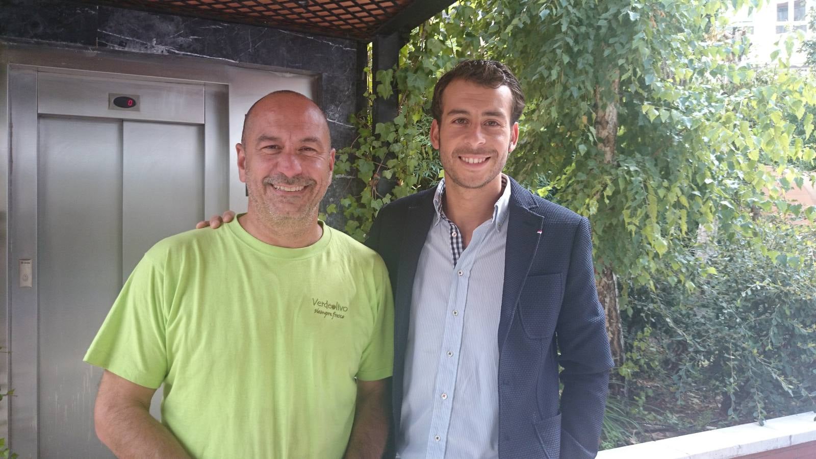 Mario Rodríguez (Verdeolivo) y el hostelero Rubén Valdivieso (Angelillo).