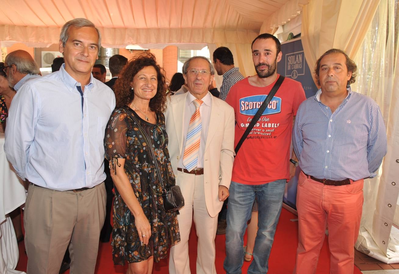 El coordinador de los secretarios judiciales, Carlos Gutiérrez; Emilia Cañadas, secretaria judicial; Feliciano Trebolle, presidente de la Audiencia; el periodista de El Norte Jorge Sanz y Emilio Vega, titular del Juzgado de Violencia contra la Mujer.