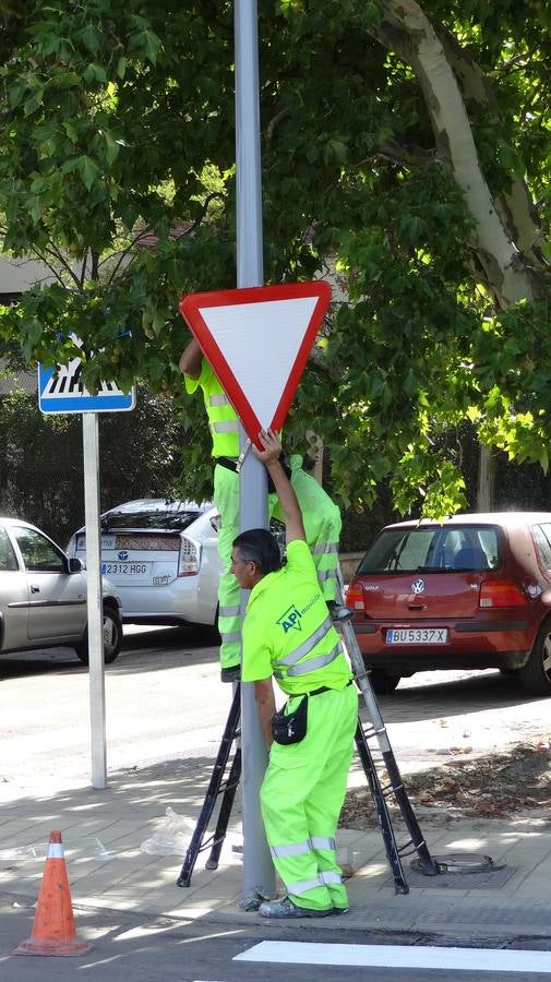 Nuevo paseo en el Pinar de Antequera contruido en los terrenos liberados del tren