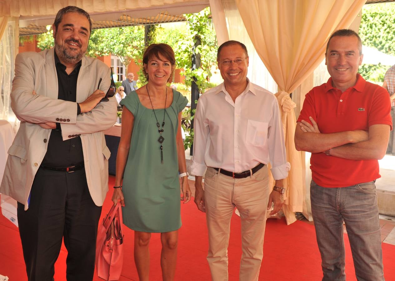 El director de El Norte, Carlos Aganzo y los concejales del Ayuntamiento de Valladolid Domi Fernández, Alfredo Blanco e Ignacio Zarandona.