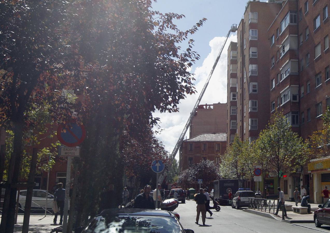 Humareda en la calle Gabilondo