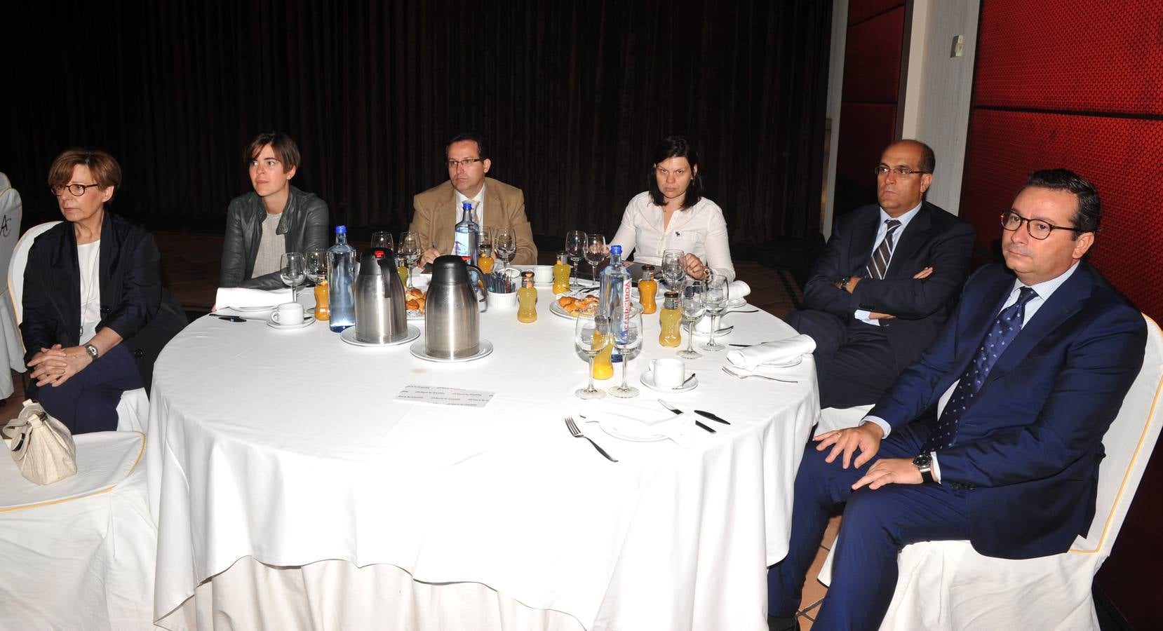 María Bolaños (directora del Museo de Escultura); Celia Guilarte, también del museo; Manuel Torres (RTVCyL); Sonia Díaz (Europa Press); Pablo Magdaleno (Tax Global); y Javier Llorente (Recso).