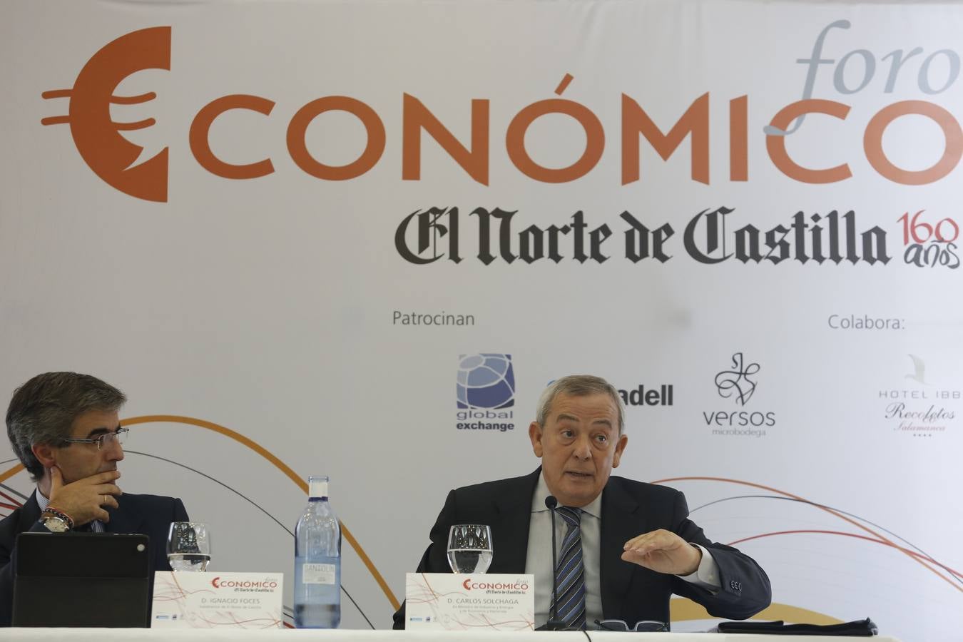 El exministro de Economía,  Carlos Solchaga en el Foro Económico de El Norte de Castilla en Salamanca