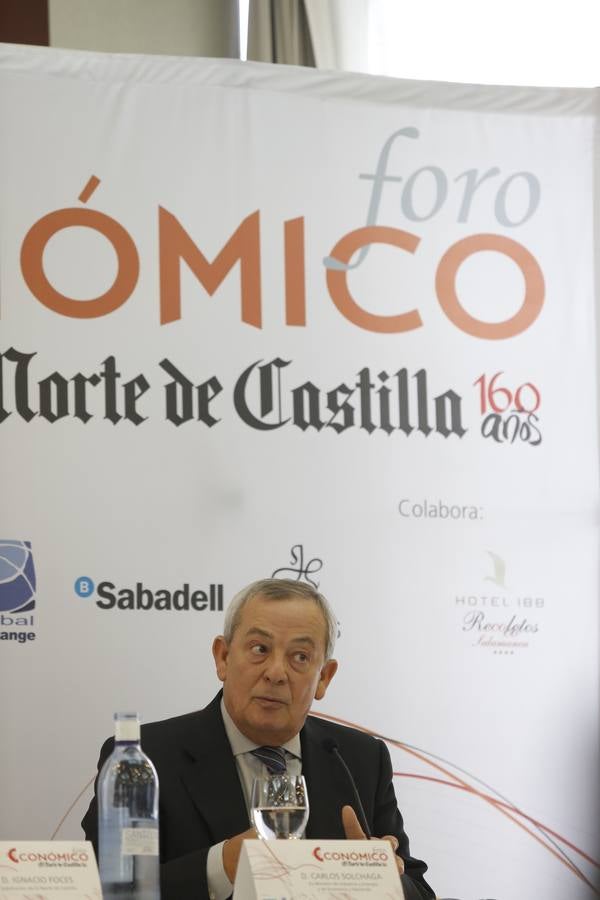 El exministro de Economía,  Carlos Solchaga en el Foro Económico de El Norte de Castilla en Salamanca