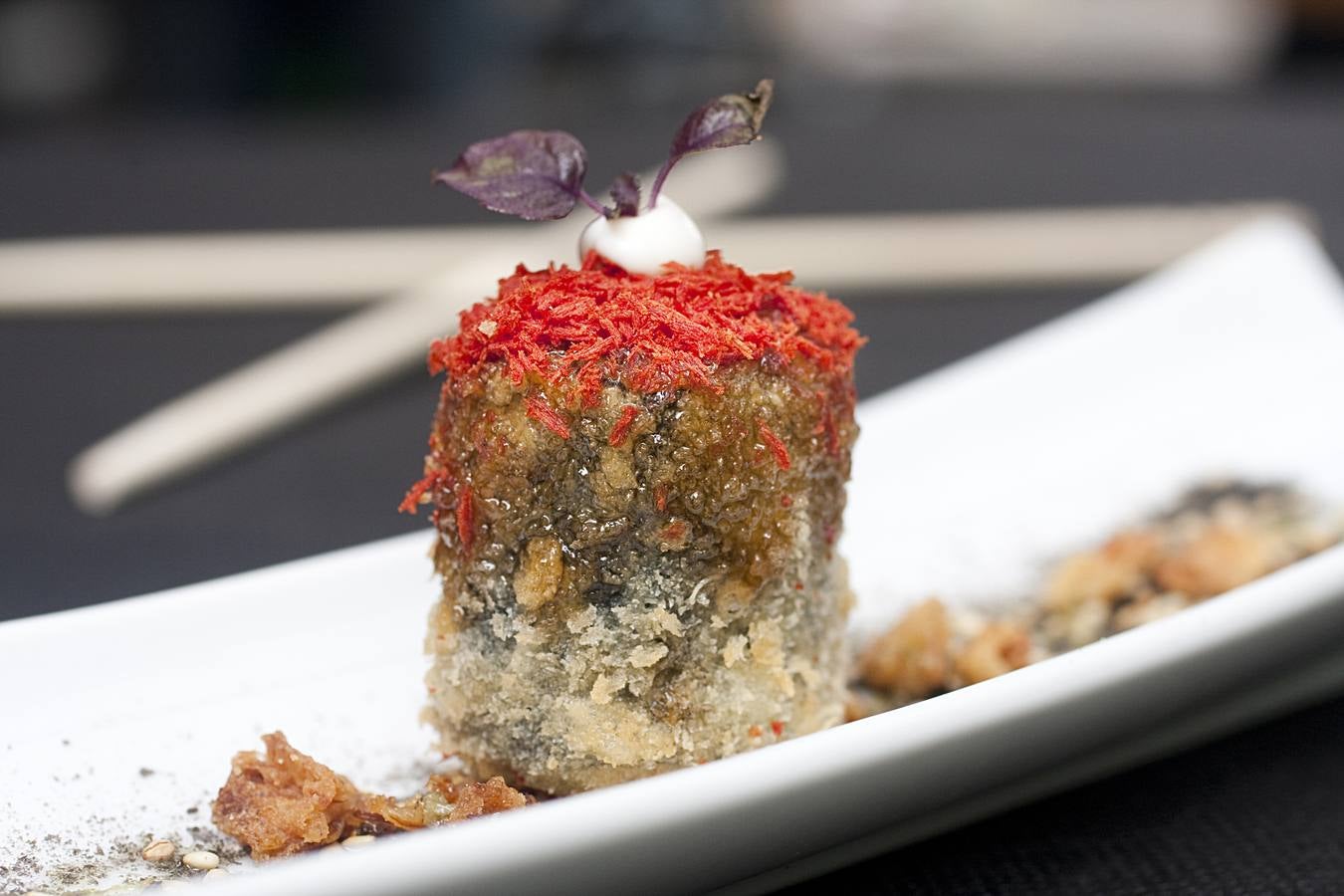 Falso sushi de mejillón. <strong>Participante.</strong> Gran Sol (Fuenterrabía, Guipúzcoa). <strong>Dónde probarlo:</strong> Wabi Sabi Taberna Japonesa (plaza Martí y Monsó).