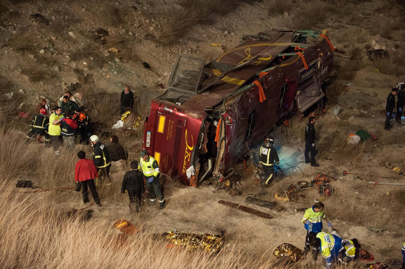 Trágico accidente de autobús en Cieza