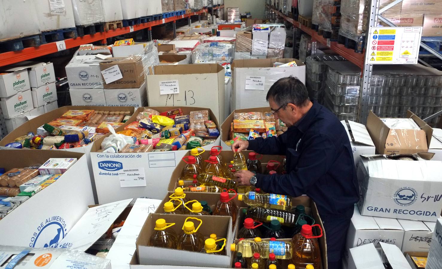 El Banco de Alimentos de Valladolid prepara el reparto de los 225.000 kilos recogidos en la macroperación kilo