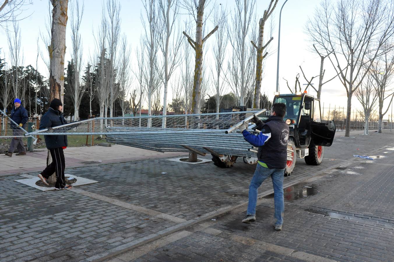 Trabajos de limpieza del pinar de Tordesillas tras el paso de Motauros