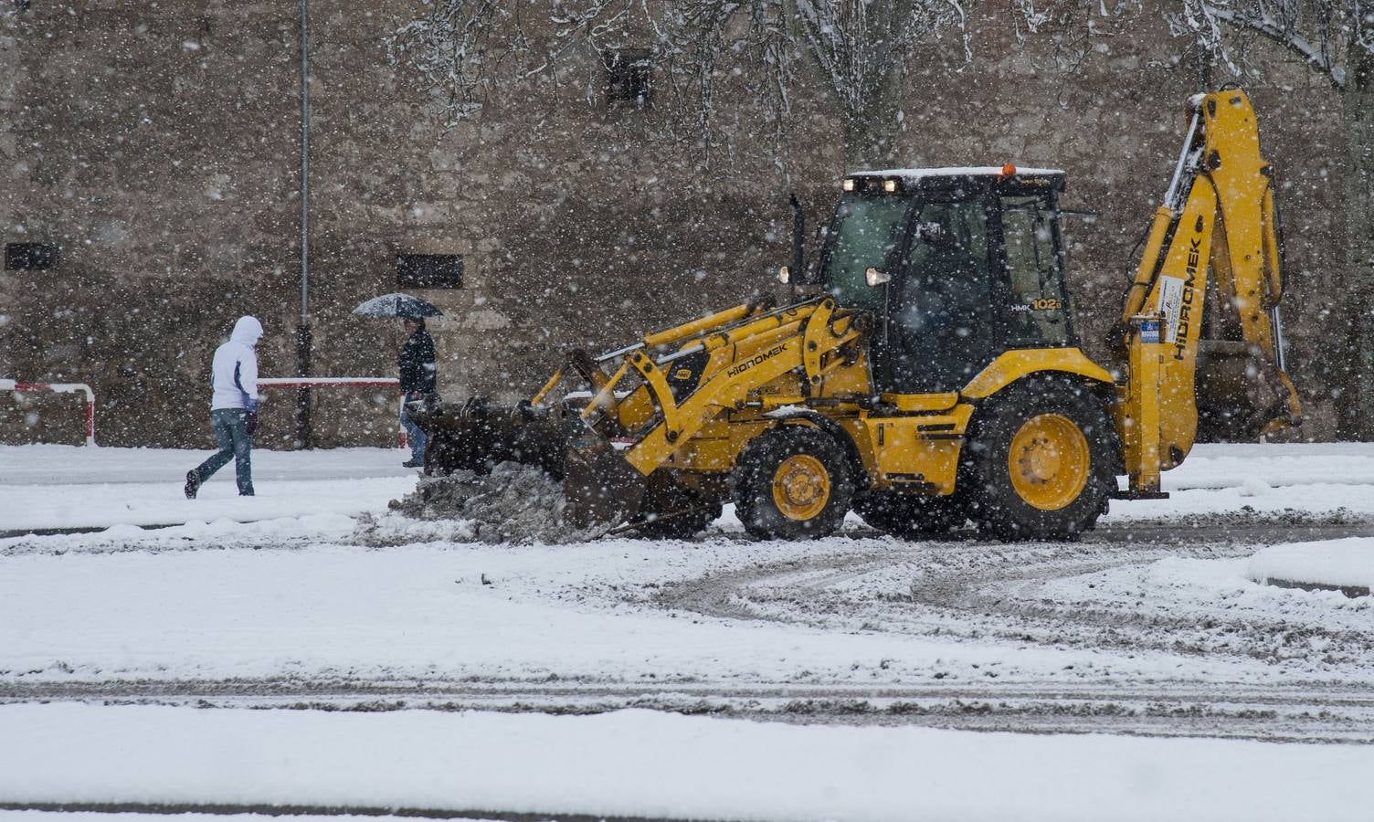 Temporal de nieve en la capital y provincia Burgalesa.