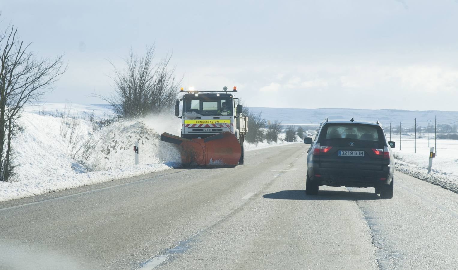 Temporal de nieve en la capital y provincia burgalesa.