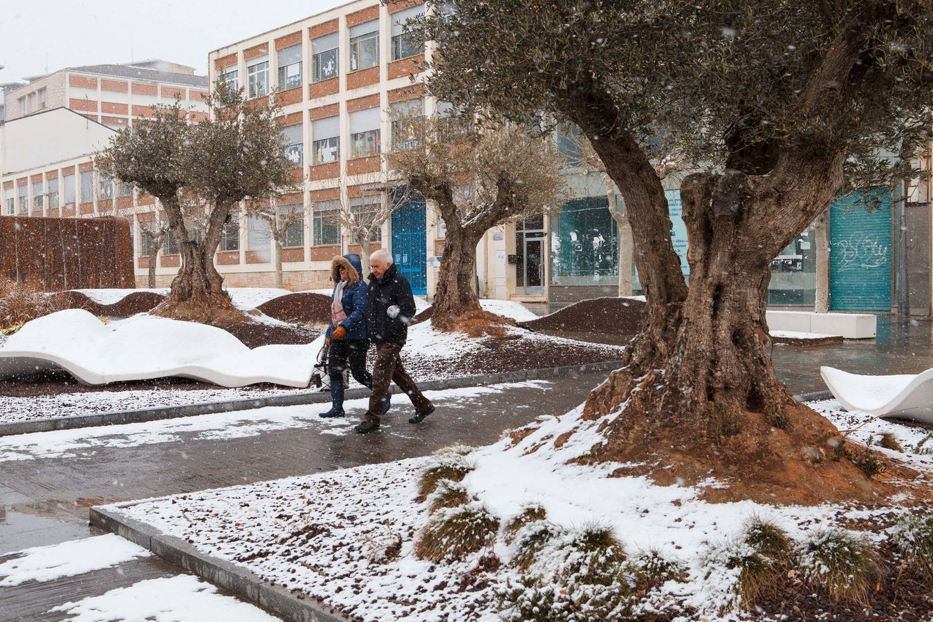 Nieve en la capital soriana.