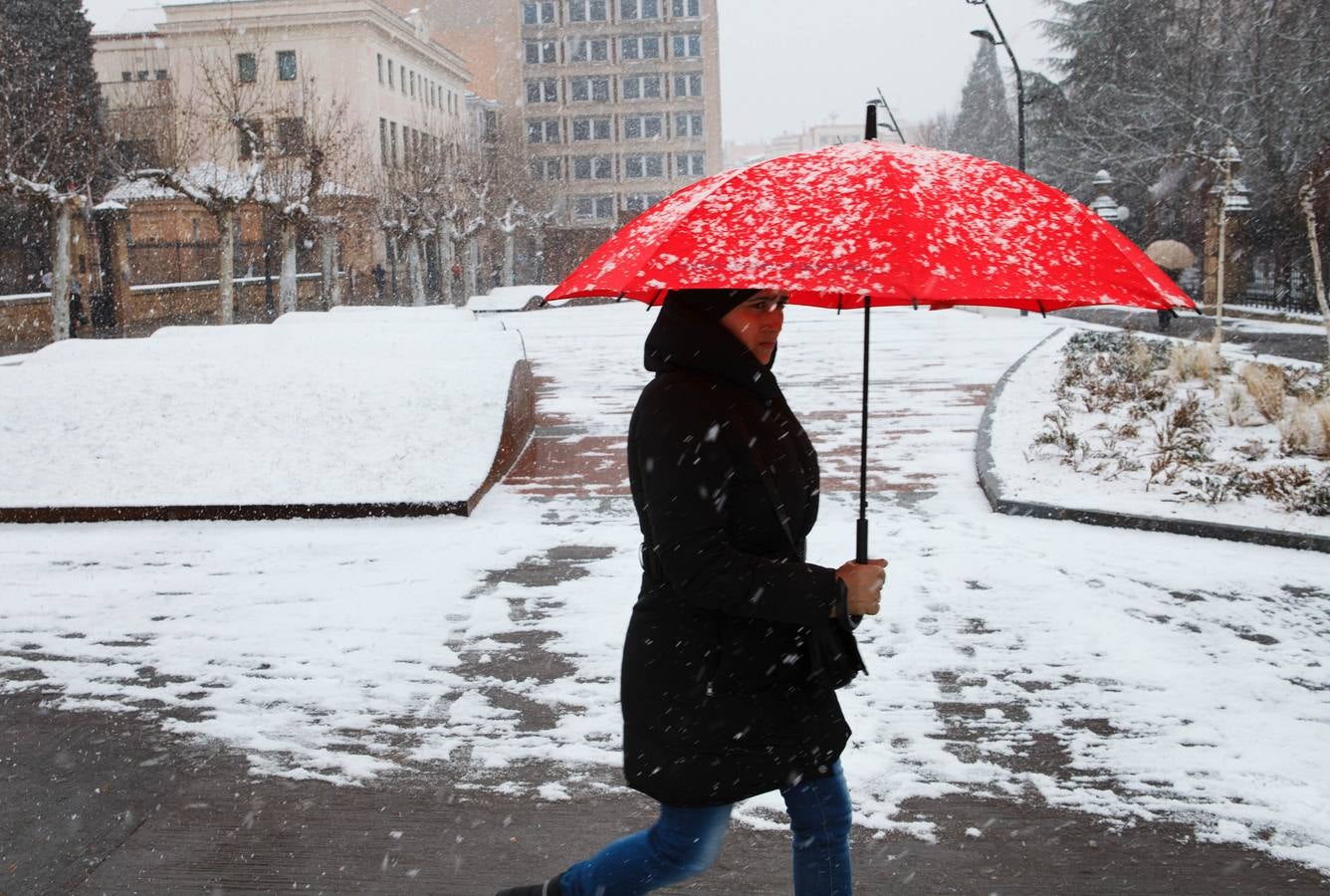 Nieve en la capital soriana.