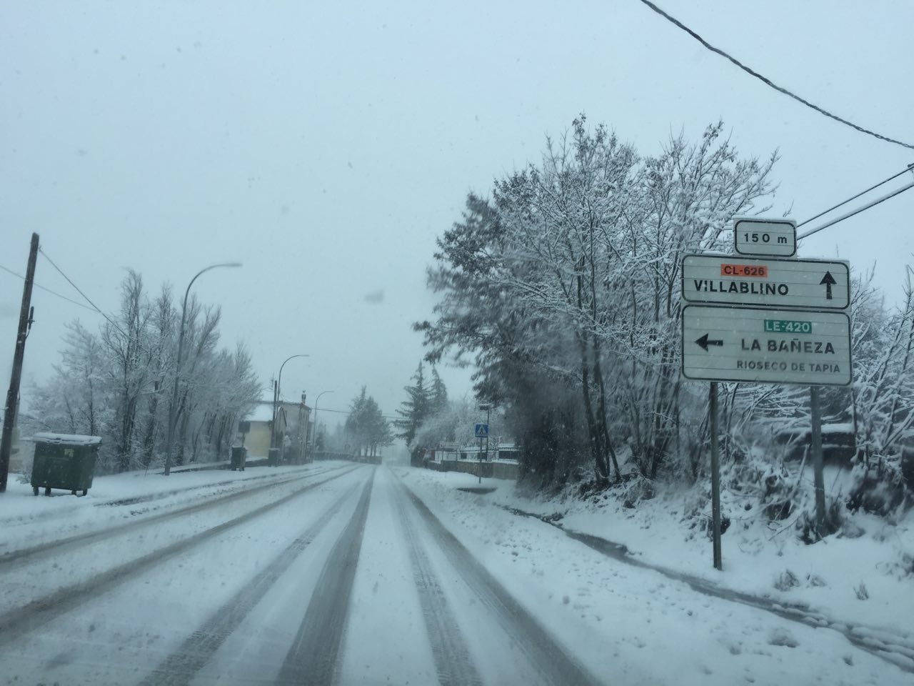 La nieve cubre la provincia de León