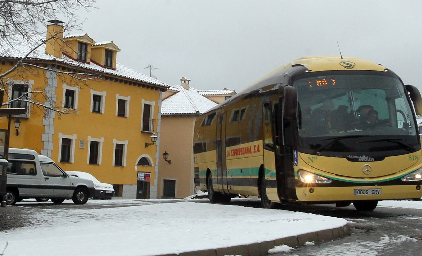La nieve y el hielo vuelven a hacer acto de presencia en la provincia segoviana