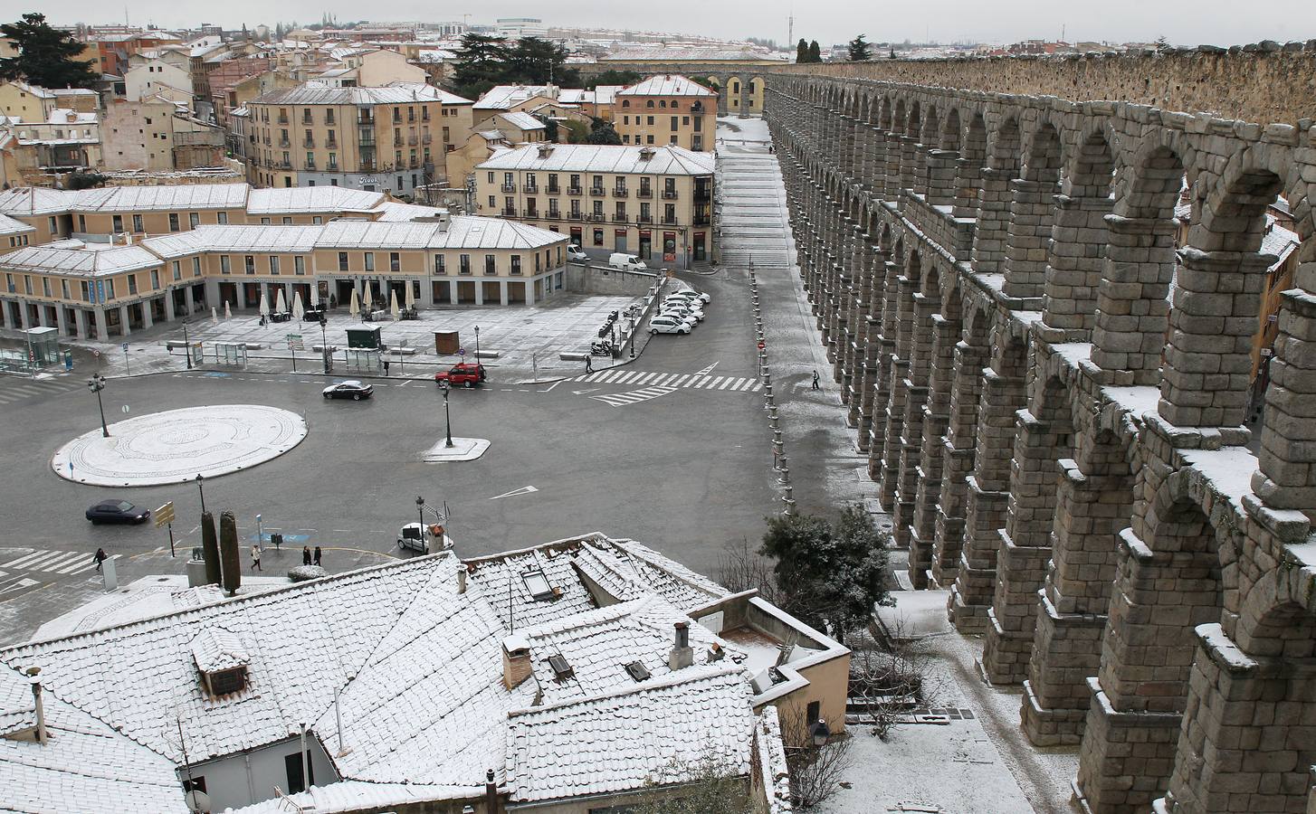 Nieve en la capital segoviana.