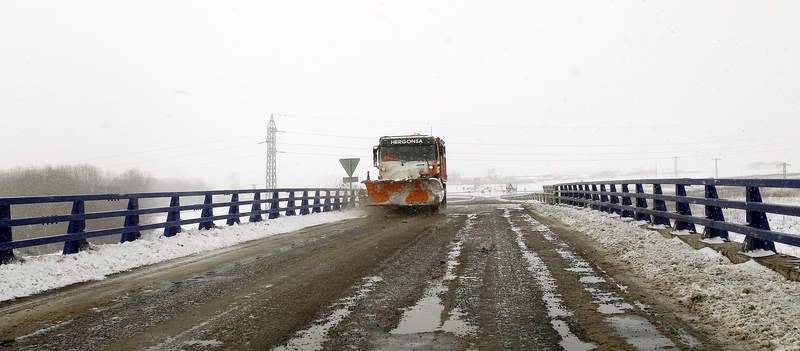 El temporal de nieve en el norte de Palencia