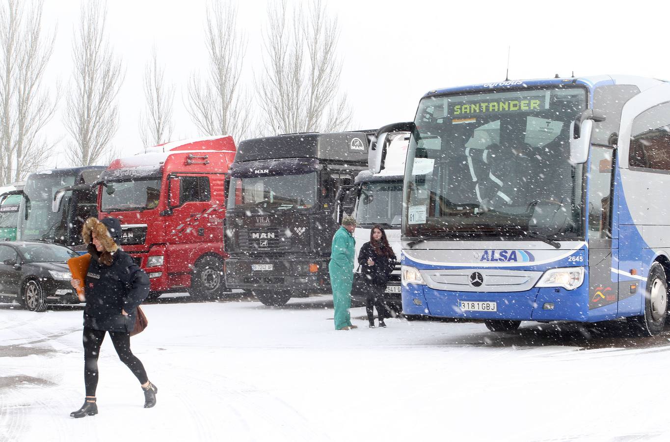 El temporal de nieve en el norte de Palencia