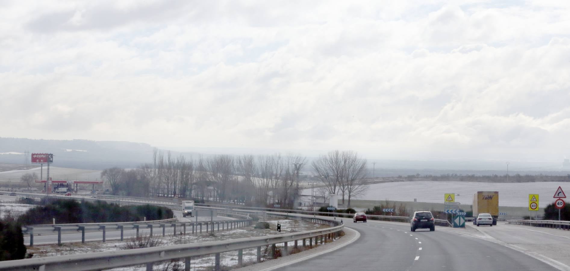 Nieve en el término de La Cistérniga.