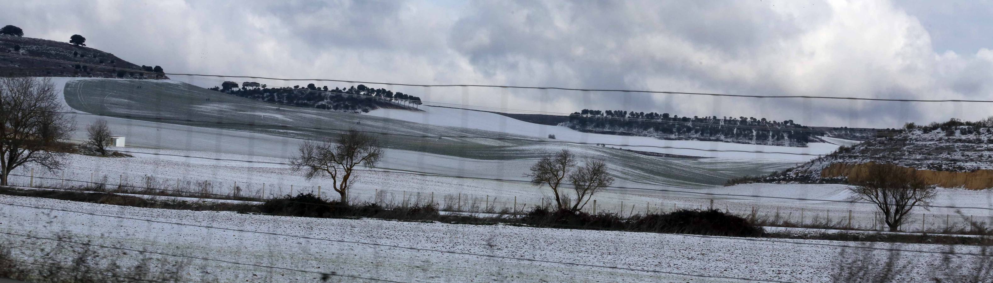 Nieve en el término de Tudela de Duero.