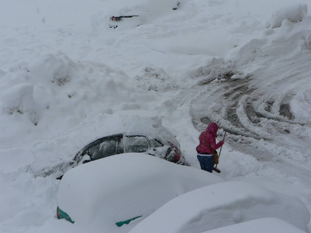 Nieve en Velilla y Guardo (Palencia)