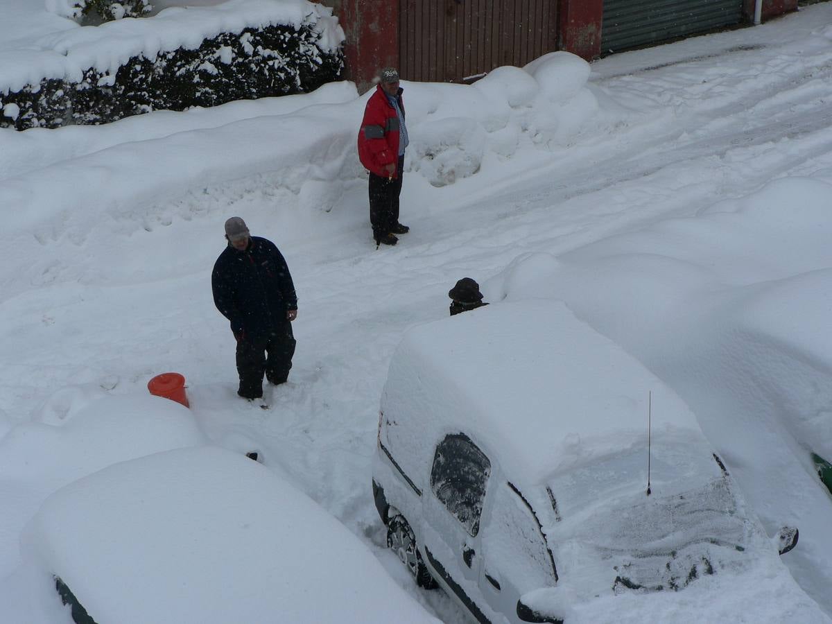 Nieve en Velilla y Guardo (Palencia)