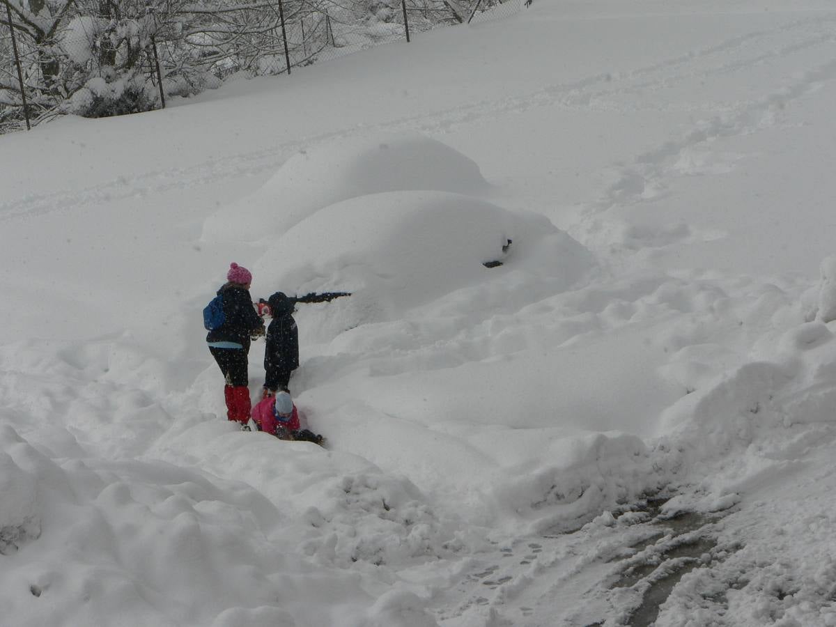 Nieve en Velilla y Guardo (Palencia)