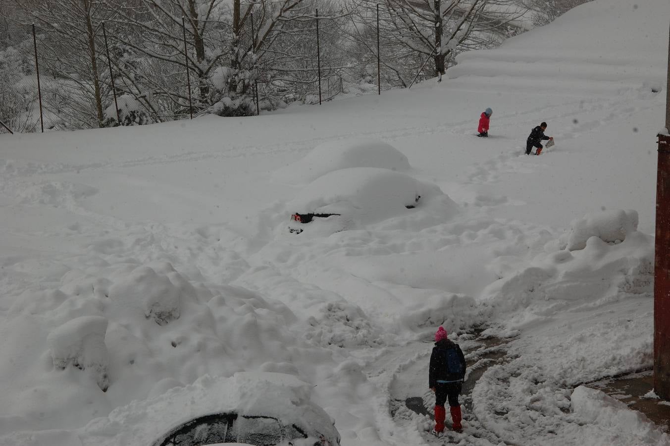 Nieve en Velilla y Guardo (Palencia)