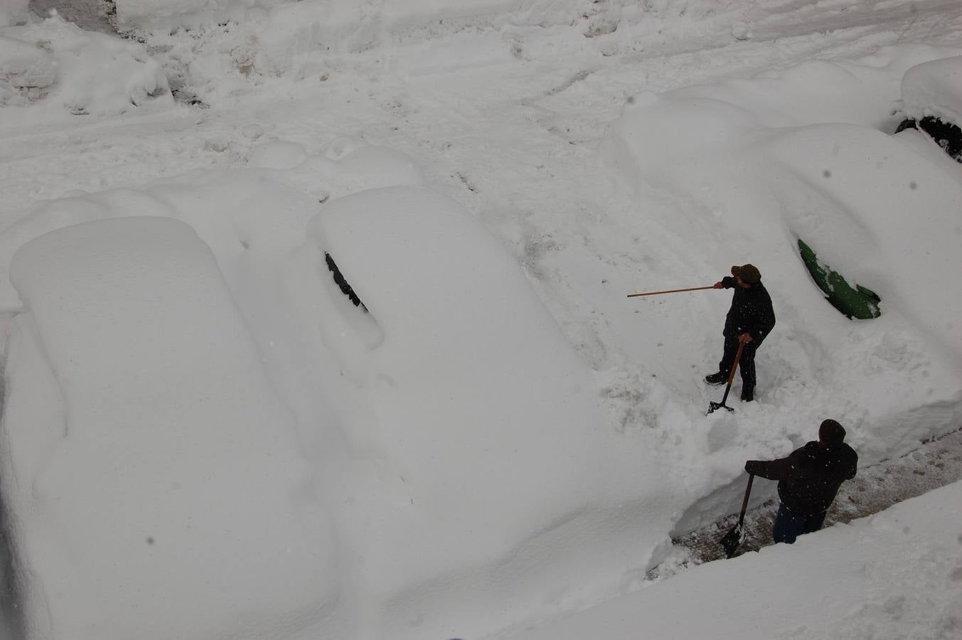 Nieve en Velilla y Guardo (Palencia)